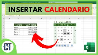 Como Insertar un Calendario en Excel [upl. by Adnohsirk]