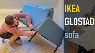 IKEA GLOSTAD sofa  Complete StepbyStep Assembly Process [upl. by Enilamme657]