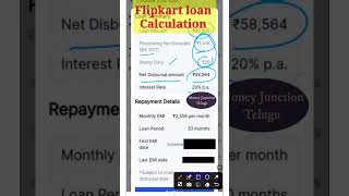 Flipkart personal loan EMI calculationflipkart loan hidden chargesflipkart loan summary [upl. by Margo662]