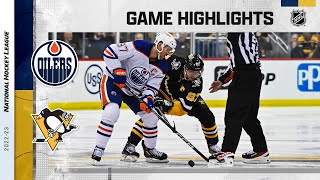 Oilers  Penguins 223  NHL Highlights 2023 [upl. by Ennairda]