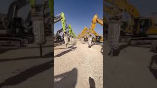 Excevators with stone breaker amazing parking skills automobile excavator operator zoomlion [upl. by Garratt403]