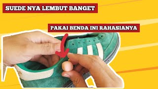 cara membersihkan sepatu full bahan suede tanpa air [upl. by Shina218]