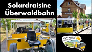 Fahrt mit der Solardraisine im Odenwald auf der stillgelegten Überwaldbahn [upl. by Urana]