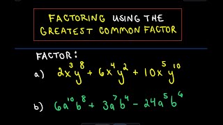 ❖ Factoring Using the Great Common Factor GCF  Example 1 ❖ [upl. by Annairol69]