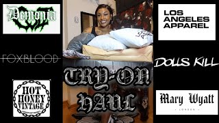 Try On HaulUnboxing  Foxblood Mary Myatt amp Demonia and more [upl. by Ahsinra]