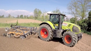 Claas Axion 850  Maag Cultirapid Gruppo Pea [upl. by Wendt]