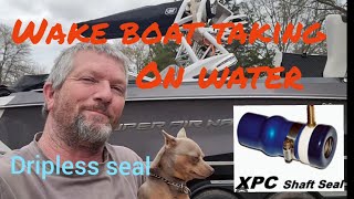 Wake boat Dripless XPC prop shaft seal repair Super Air Nautique G25 replacement seal [upl. by Zoila]