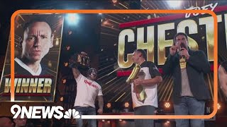 Joey Chestnut vs Kobayashi Chestnut sets record in winning hot dogeating rematch [upl. by Ecinev]