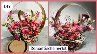 Romantisch herfstbloemstuk met OASIS® BIOLIT® BIO SCHAAL Carlein Tukkers Cursus Bloemschikken 248 [upl. by Petite]