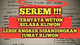 Weton Lahir SELASA KLIWON lebih angker dibanding JUMAT KLIWON diburu raja jiin RAMALAN PRIMBON JAWA [upl. by Anert873]