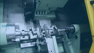 Retractable Jaw Chuck  Crankshaft Machining [upl. by Nirmak]