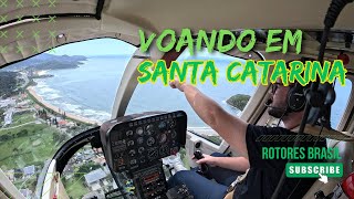 Voando De Helicóptero Pelo Litoral De Santa Catarina Com Fonia [upl. by True]