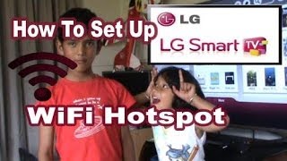 LG Smart TV Set up WiFi Hotspot [upl. by Anirtac]