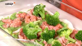 Recept Lasagne met zalm en broccoli  Colruyt [upl. by Lynnet993]