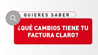 Asesores en la red  Conoce el detalle de la nueva factura de tus servicios Claro [upl. by Robers]