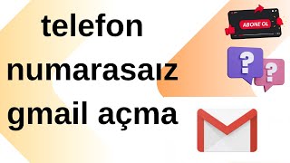 Telefon numarasız Gmail Açma  Windows 11 [upl. by Leach820]