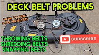 All Mower Deck Belt Issues Solved Deck belt breaking or jumping off [upl. by Kassia428]