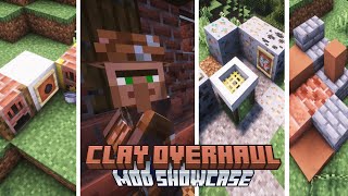 NEW USES FOR CLAY in Minecraft Full Mod Review Clay Overhaul [upl. by Demmahum790]