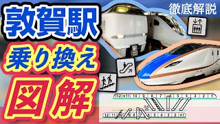 【敦賀駅】乗り換え方を徹底解説✨サンダーバード・しらさぎ・つるぎ【北陸新幹線】 [upl. by Benis]