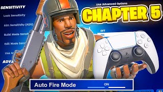 NEW Auto Fire Setting In Fortnite  Best Controller Settings Tutorial Chapter 5 [upl. by Greggory561]