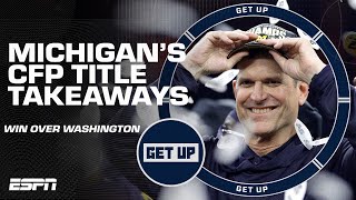 MICHIGAN DOMINATED WASHINGTON 💪 Takeaways from the Wolverines National Championship 🏆  Get Up [upl. by Retsae]