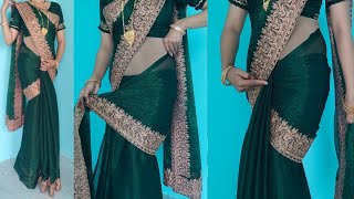 Bollywood style saree draping tutorial  step by step new style saree draping perfectly [upl. by Booker]