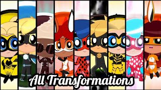 All Miraculous Chibi Transformations  Updated [upl. by Anilehs]