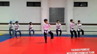 Belajar Poomsae Taebek Taekwondo Practising poomsae Taebaek in slow motion [upl. by Buffum]