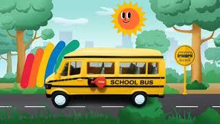 Wheels on the Bus  Fun Kids Song with Toy School Bus  Happy Playtime [upl. by Samford]