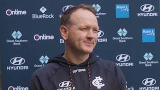 Carltons Senior Coach talks AFLW 2024 [upl. by Anak284]