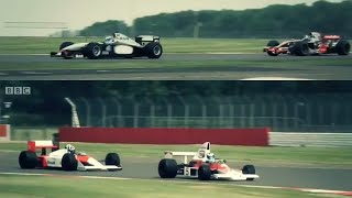 Coulthard and Hakkinen celebrate 50 years of McLaren by driving classic championship winning cars [upl. by Annhoj]