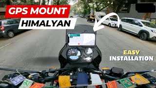 Himalayan 450 amp 411 ki sabse cheap amp best modification just do this  GPS Mount installation 😍 [upl. by Yetti]