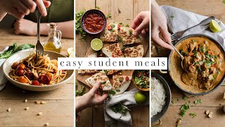 Simple Vegan Student Meals  Budget amp Beginner Friendly [upl. by Ellecram]