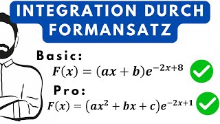 Integration durch Formansatz eFunktionen ErklärungAufgabenLösungen [upl. by Anytsirk]