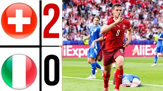 Switzerland vs Italy UEFA EURO 2024  Highlights amp Goals SvizzeraItalia EURO 2024 [upl. by Enyaj]