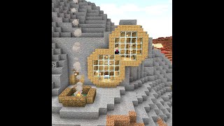 Construye en MINECRAFT UNA CASA MODERNA EN LA PARED te enseño todos los materiales [upl. by Adanar]