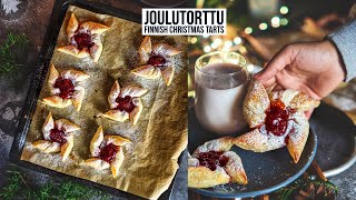 Joulutorttu  Traditional Finnish ChristmasTarts Tahtitorttu  Easy Christmas Recipe [upl. by Terry]