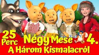 A Három Kismalac és a Farkas 🔴🐷🐺 I 🔴 A Négy Legszebb Mese I Nati Mesék I Magyar Tündérmesék [upl. by Salokcin975]