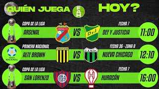 ¿QUIEN JUEGA HOY Calendario de partidos del fútbol argentino 30 de septiembre [upl. by Buxton]