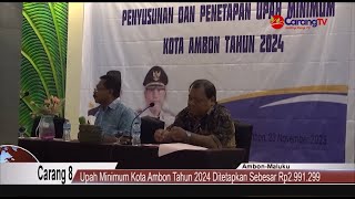 Upah Minimum Kota Ambon Tahun 2024 Ditetapkan Sebesar Rp2991299 [upl. by Os211]