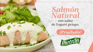 Salmón Natural Pietrán con salsa de yogurt griego  Pietrán [upl. by Boggers]