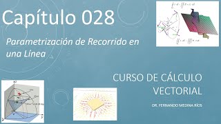 Parametrización de Recorrido en una Línea Curso de Cálculo Vectorial Cap 028 [upl. by Matthieu]