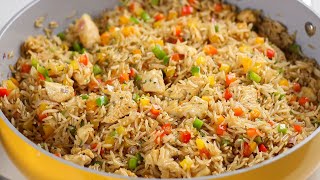 How to make Bell pepper and chicken fried rice it’s So good [upl. by Fortin43]