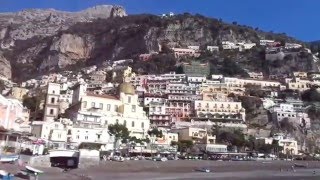 Positano view of the town from the beach [upl. by Nahn]