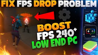 BOOST FPS  SECRET Settings To Increase FPS In Low End Free Fire PC  Fps Drop Bluestacks 5  Msi 5 [upl. by Aviv597]