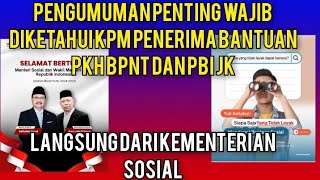 PENGUMUMAN PENTING❗UNTUK KPM PKH BPNT DAN PBI JK LANGSUNG DARI KEMENSOS [upl. by Akinhoj]