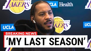 Carmelo Anthony REVEALS When He Is Retiring [upl. by Hairem]