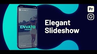 Premiere Pro Template Elegant Slideshow Vertical [upl. by Bibbie646]