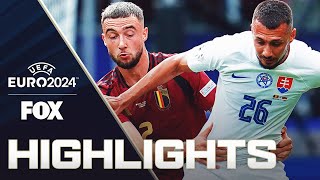 Belgium vs Slovakia Highlights  UEFA Euro 2024 [upl. by Nakashima]