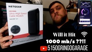 Netgear CM1000 unbox and test vs Aris Surfboard [upl. by Isla799]